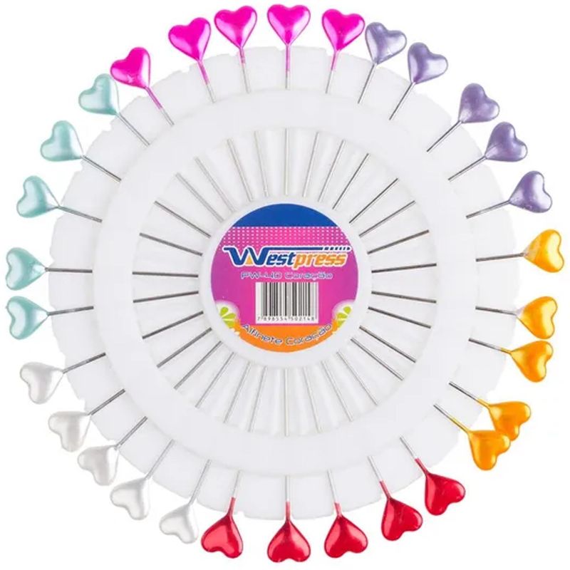 Alfinete em Disco Cabeça de Coração Westpress (30 unidades)