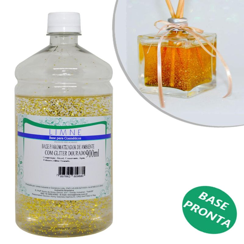 Base-para-Aromatizador-de-Ambiente-com-Glitter-Dourado-Limne--900ml-