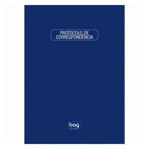 Protocolo de Correspondência Capa Dura Azul Bag (100 Folhas)