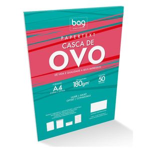 Papel Papertext Casca de Ovo Creme A4 210x297mm 180g/m² BAAG (50 Folhas)