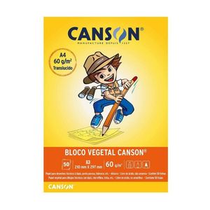 Bloco Vegetal A3 210x297mm 60g/m² Canson (50 Folhas)