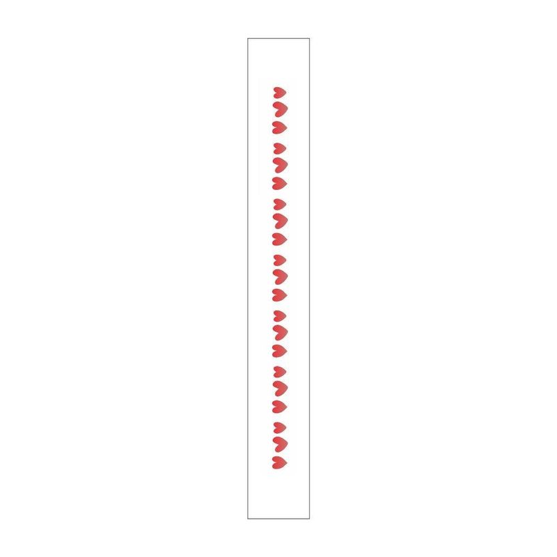 Stencil Simples de Acetato para Pintura 4x30cm Ref. OPA 3062 Coração II OPA (01 unidade)