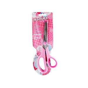 Tesoura Multiuso 19cm Ref.: 22519 Rosa Acrilex (01 unidade)