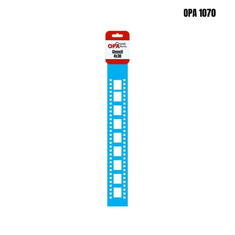 Stencil Simples de Acetato para Pintura 4x30cm Ref. OPA 1070 Barra Filme OPA (01 unidade)