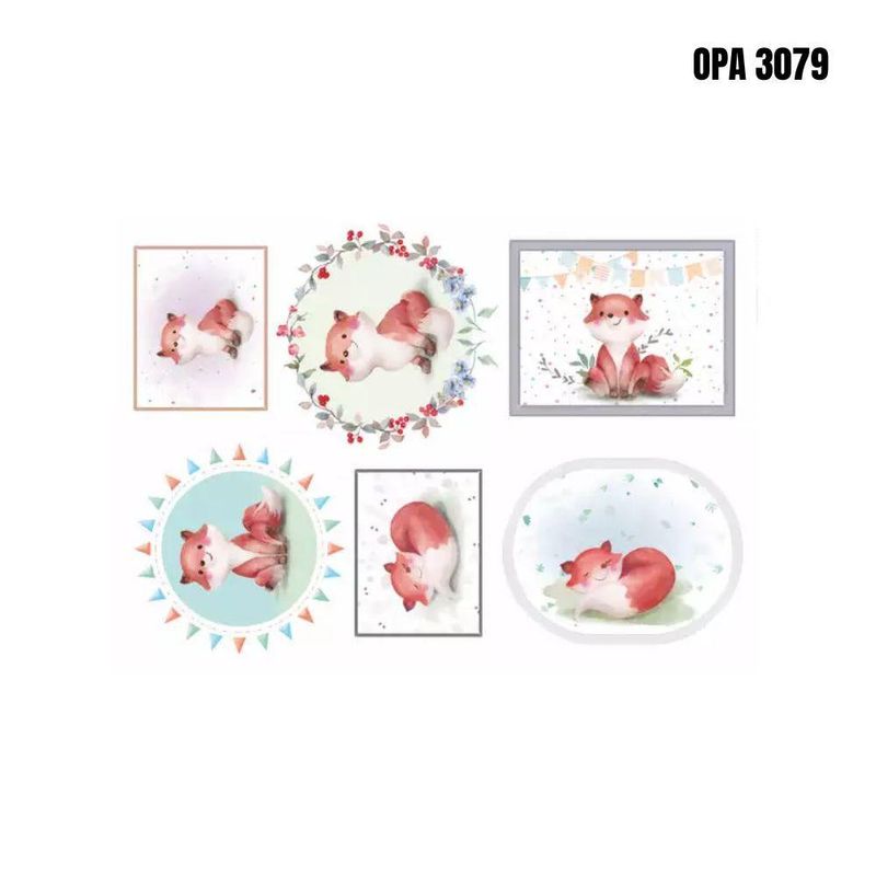 Papel-Para-Decoupage-Opapel-30x45-Ref.-OPA-3079-Infantil-Zoo-Raposa-I-OPA-Criando-Arte--01-unidade-