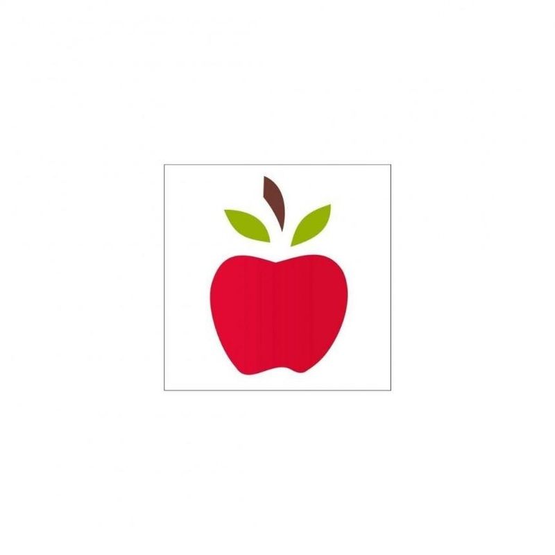 Stencil-Simples-de-Acetato-para-Pintura-10x10cm-Ref.-OPA-213-Frutas-Maca-II-OPA--01-unidade-