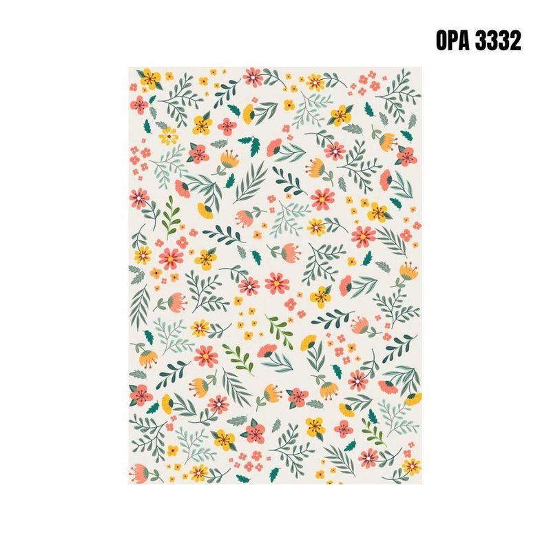 Papel Para Decoupage Opapel 30x45 Ref. OPA 3332 Estampa Ramos Escandinavos I OPA Criando Arte (01 unidade)