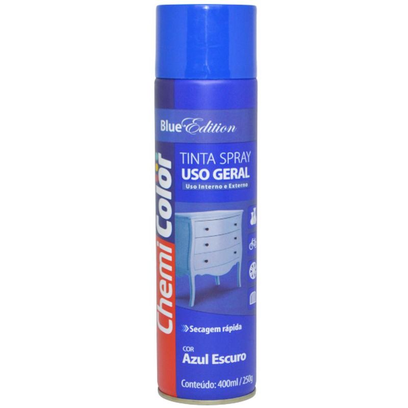 Tinta em Spray Uso Geral Chemi Color Edition Azul Escuro 400ml Baston (01 unidade)