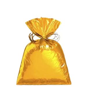 Saco para Presente Metal Dourado 25x35cm com Aba Ref.: 99003613 Cromus (50 unidades)