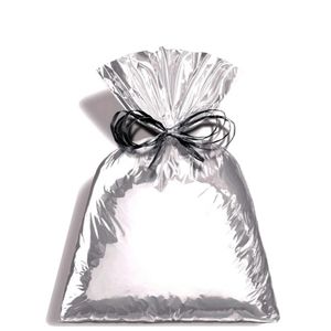 Saco Plástico Liso Metalizado Prata Tamanho P5 15x29cm Cromus (50UND)