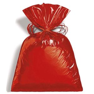 Saco Plástico P/ Presente Vermelho Tamanho M2 20X29cm Cromus (50 unidades)