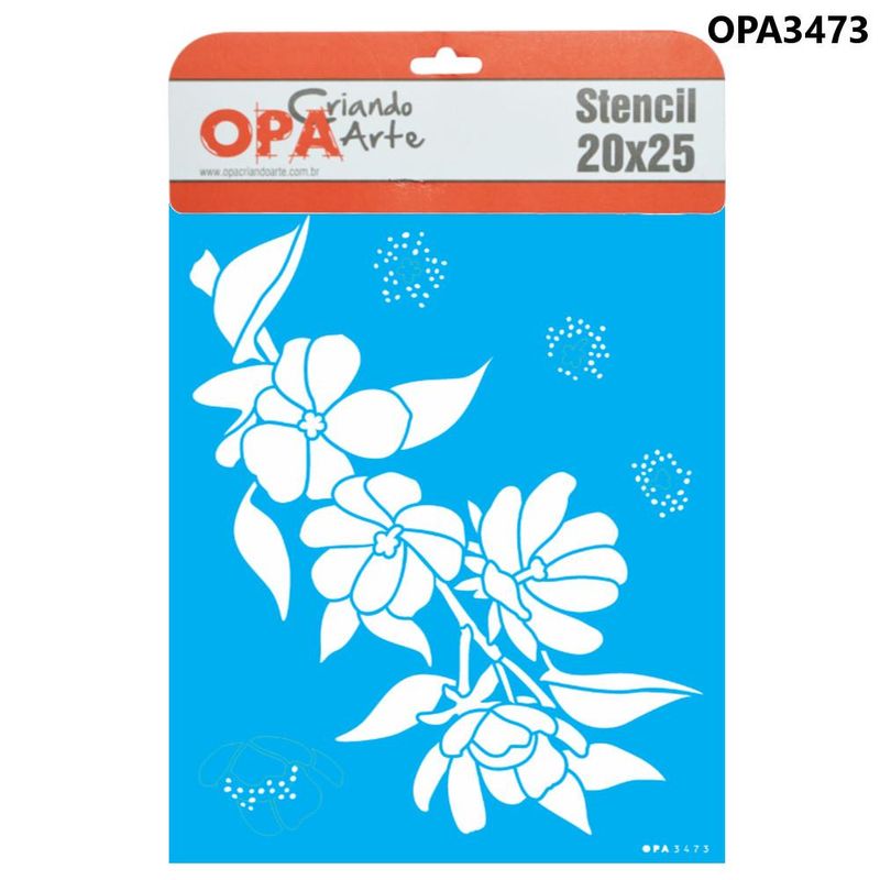Stencil-Simples-de-Acetato-para-Pintura-20x25cm-Ref.-OPA-3473-Flores-ORA-PRO-NOBIS-OPA--01-unidade-