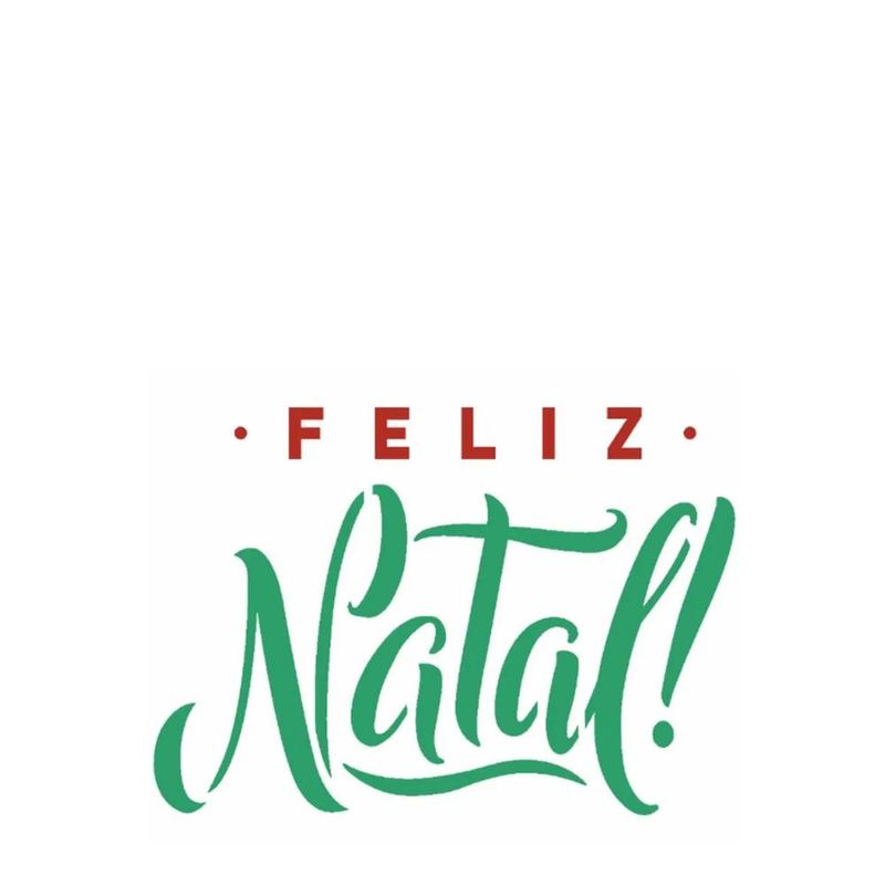 Stencil Simples de Acetato para Pintura 10x10cm Ref. OPA 3018 Frase Feliz Natal OPA (01 unidade)