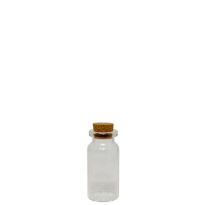 Frasco de Vidro Casquinha 10ml C/ Rolha de Cortiça JMM8X (01 unidade)