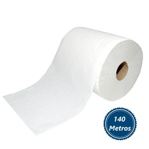 Toalha de Papel 100% Celulose (Rolo) não Picotada Brasileiro (19.7cm x 140 metros)