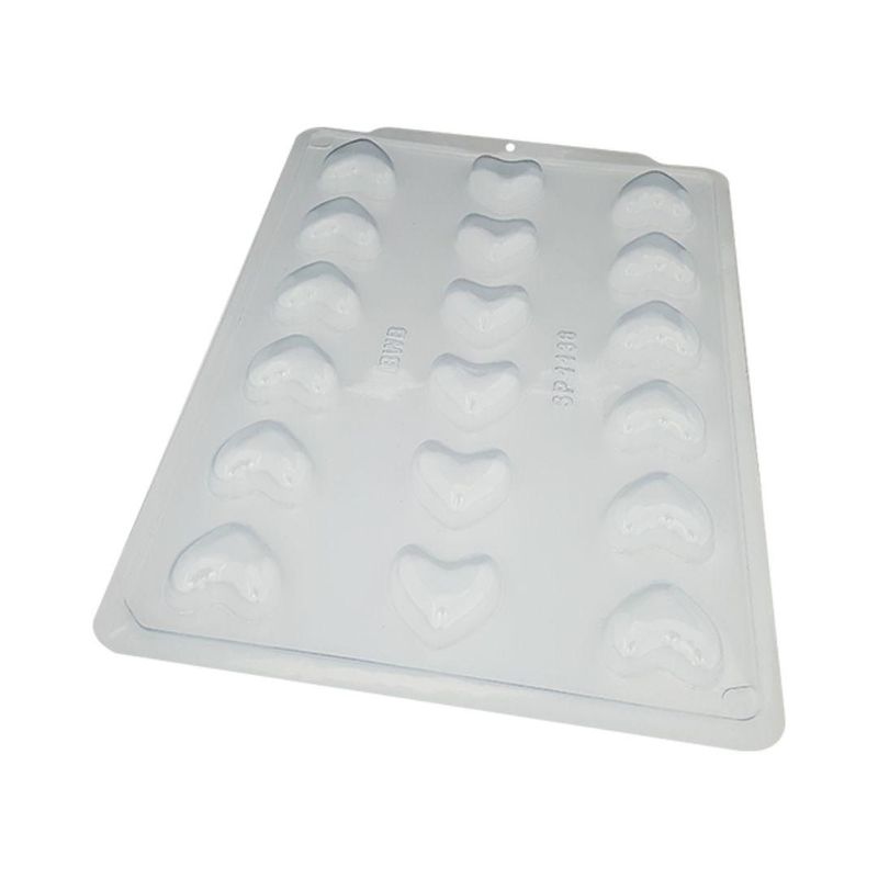 Forma de Acetato Simples Semiprofissional 1138 Bombom Coraçãozinho Ref. 3589 BWB (01 Unidade)