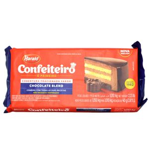 Cobertura Confeiteiro Fracionada Sabor Chocolate Blend Harald (1.010kg)
