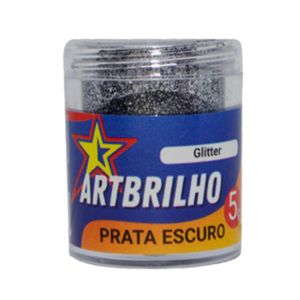 Glitter Prata Escuro ArtBrilho (5 gramas)