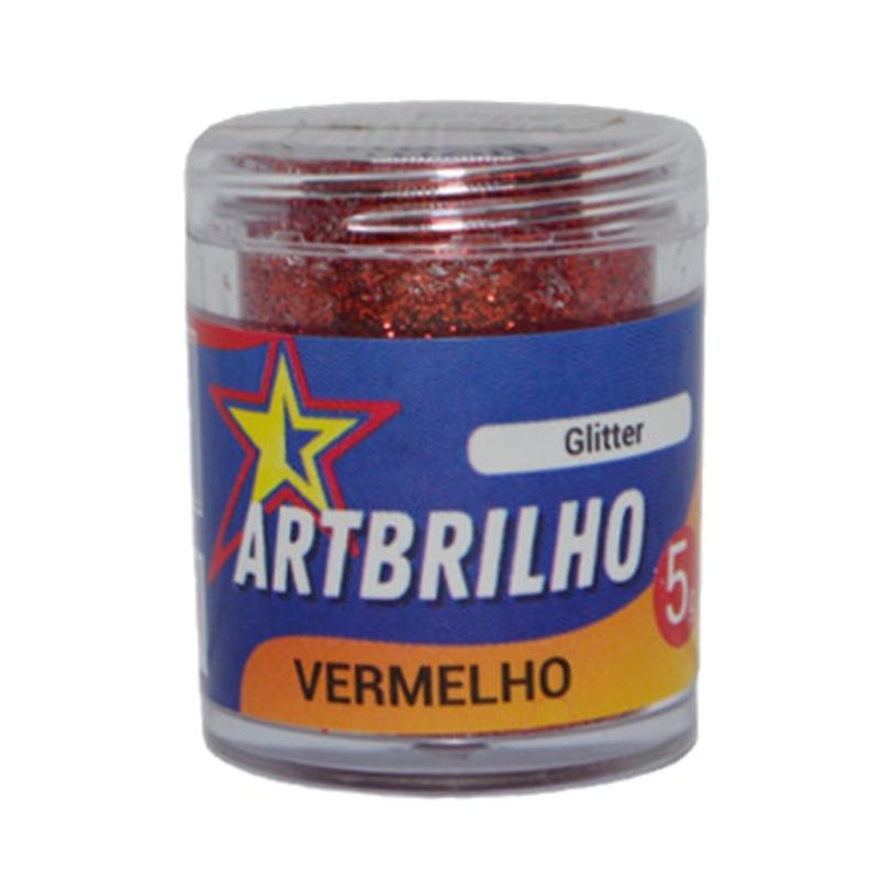 Duo Sorvetinho Glitter - Branco/Vermelho - 5 cm