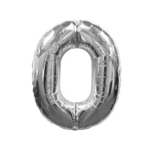 Balão Metalizado Globo Nº 0 Prata 40cm Júpiter Party (01 Unidade)