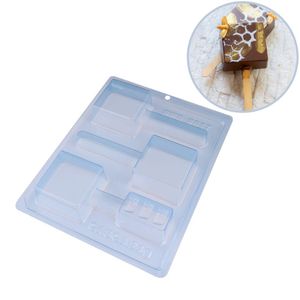 Forma de Acetato SP com Silicone Pirulito Pão de Mel Quadrado Ref. 9817 BWB (01 Unidade)