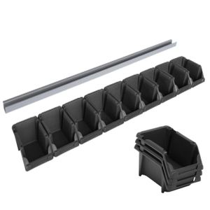 Kit Suporte Gaveteiro 9/3 na Cor Preto Presto (01 unidade)