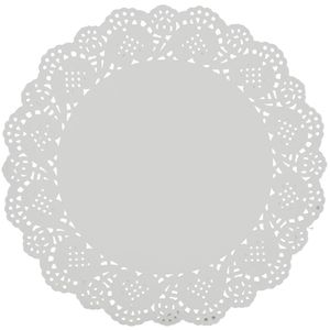 Enfeite Doilie de Papel Fundo Rendado Branco A 19 cm Art Lille (24 Unidades)