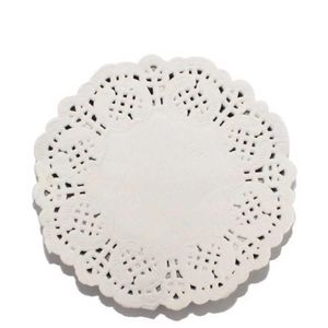 Enfeite Doilie de Papel Fundo Rendado A 09 cm Art Lille (24 Unidades)
