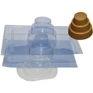 Forma em Acetato com Silicone Bolo Gigante Liso RF-872 BWB (01UND)