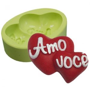 Molde de Silicone Coração Amo Você 5052 Acquacolor (01UND)