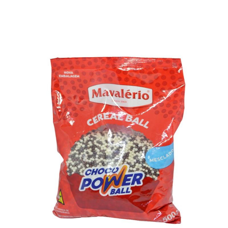 Cereal-Ball-C--Cobertura-Sabor-Chocolate-e-Chocolate-Branco-Choco-Power-Ball-Micro-Mavalerio--500-gramas-