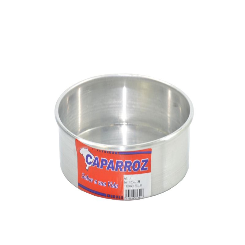 Forma-para-Torta-com-Fundo-Falso-10x5cm-em-Aluminio-Caparroz--01UND-
