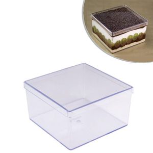 Caixa de Acrílico Cake Box Cristal Quadrada C/ Tampa 1500ml Blue Star (01 unidade)