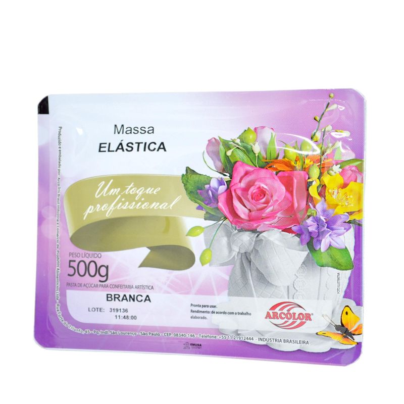 Massa Elástica Branca Arcólor (500 gramas)