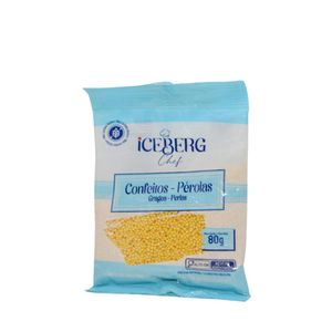 Confeitos Pérolas Amarela Iceberg Chef (80 gramas)