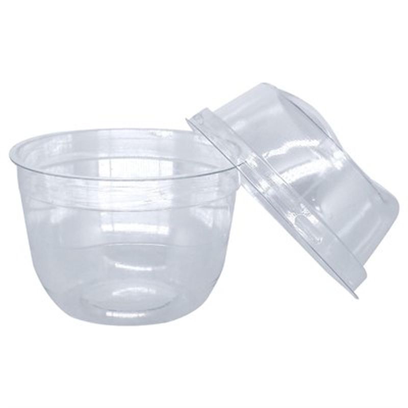Pote-Redondo-Transparente-com-Tampa-Ref.-G-670-110ml-Galvanotek--Kit-com-10-unidades-