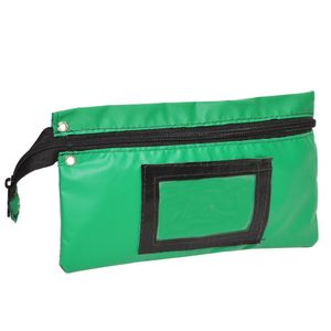 Malote de Nylon Tipo Banana com Visor 25x15cm Verde (01 unidade)