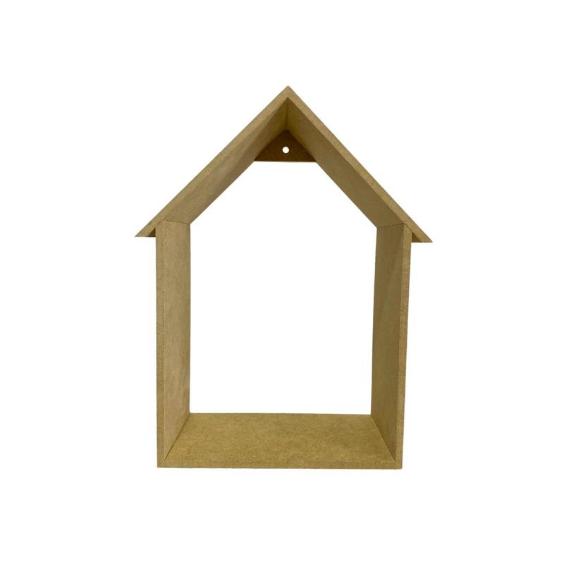 Nicho MDF Casinha 20x20x10cm Ref.: LJ62 LJ Artesanatos (01 Unidade)