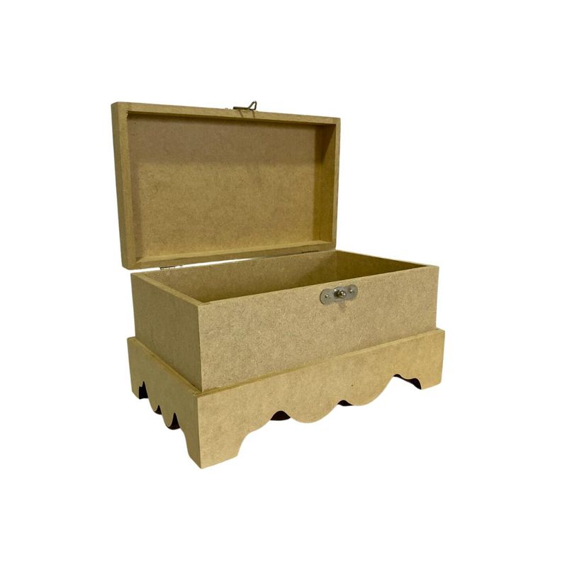 Baú de MDF com Aba e Fecho 22x13x13cm Ref.: LJ82 LJ Artesanatos (01 Unidade)