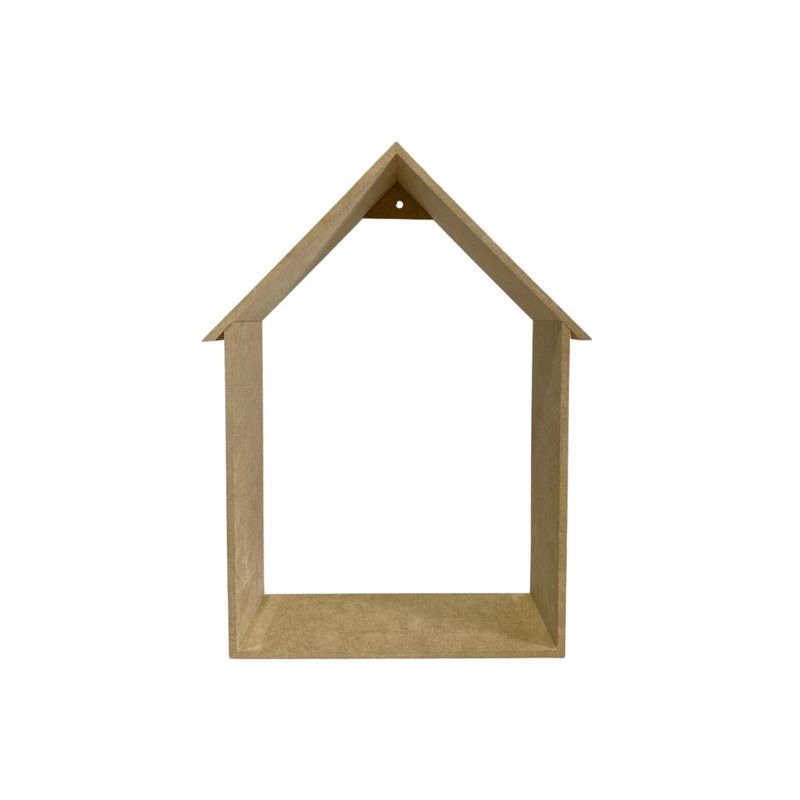 Nicho MDF Casinha 25x25x10cm Ref.: LJ63 LJ Artesanatos (01 Unidade)