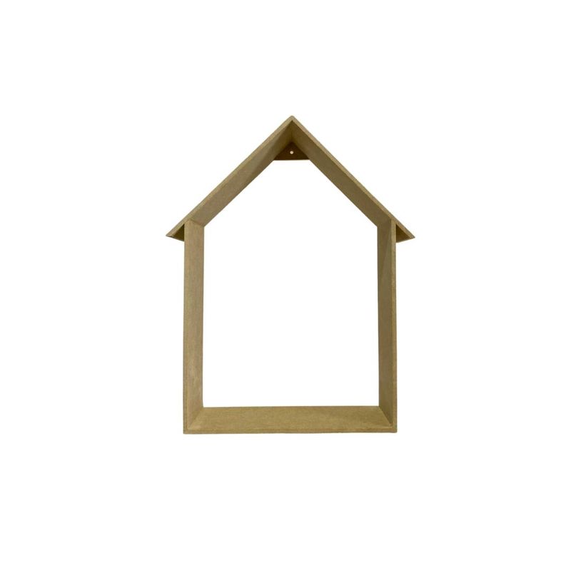 Nicho MDF Casinha 30x30x10cm Ref.: LJ64 LJ Artesanatos (01 Unidade)