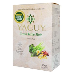 Green Yerba Mate para Chimarrão e Tereré Sabor Camomila, Anis, Erva-Cidreira e Anis-Estrelado Yacuy (500 gramas)