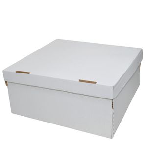 Caixa de Papelão Branca P/ Torta 35x35x15cm Hannah (01 unidade)
