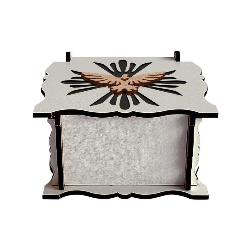 Caixa-de-MDF-Branca-com-Aplique-Pomba-Espirito-Santo-10x10x5cm-Ref.--CXBA-003-Litoarte--01-Unidade-