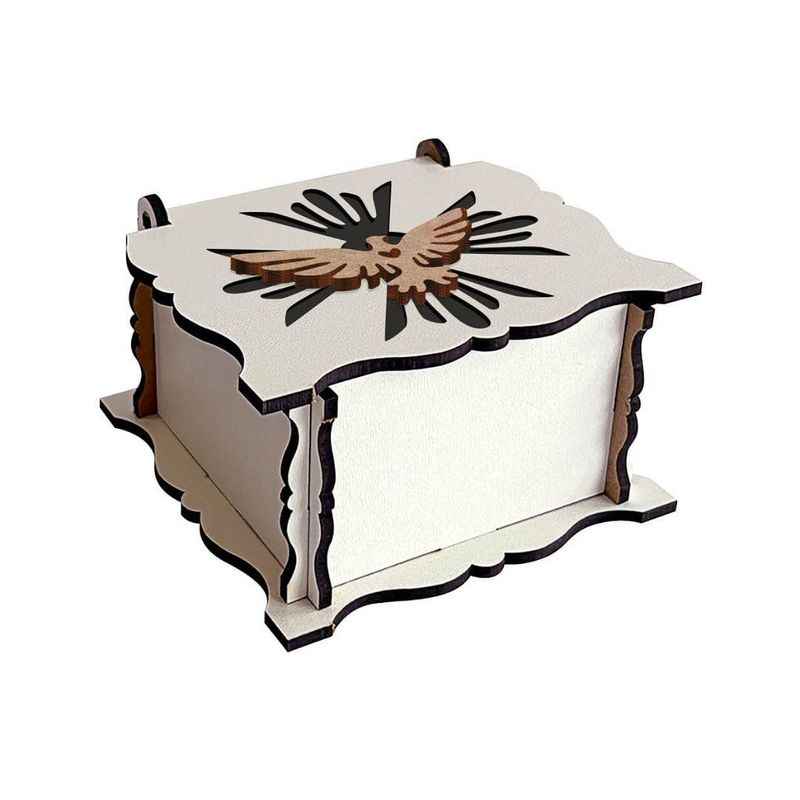 Caixa-de-MDF-Branca-com-Aplique-Pomba-Espirito-Santo-10x10x5cm-Ref.--CXBA-003-Litoarte--01-Unidade-