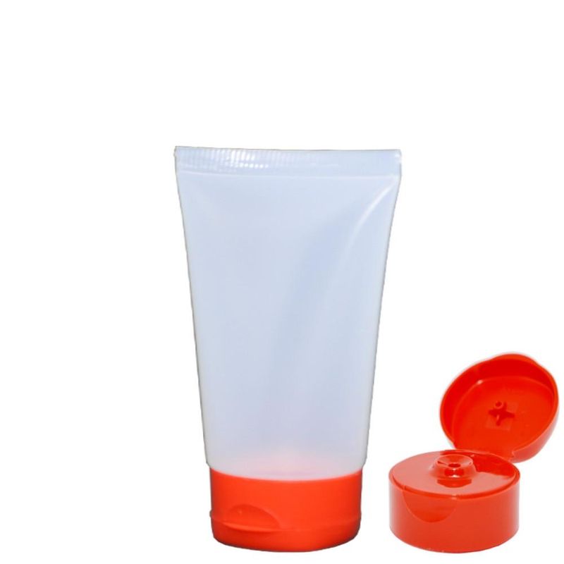 Bisnaga-Plastica-Transparente-B30-com-Tampa-Flip-Top-Vermelha-Injeplast--10-unidades-