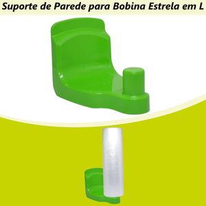 Suporte de Parede em L para Bobina de Sacos com Fundo Estrela na cor Verde (01UND)