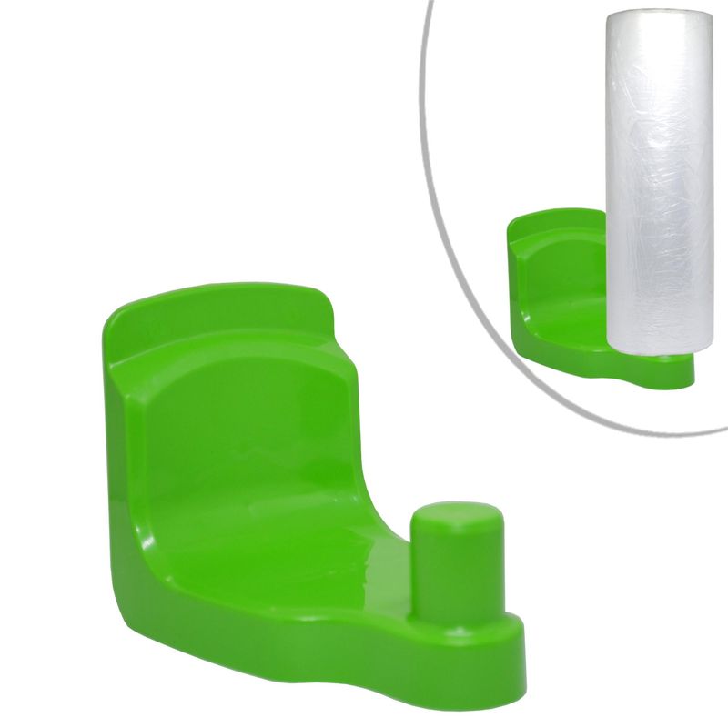 Suporte-de-Parede-em-L-para-Bobina-de-Sacos-com-Fundo-Estrela-na-cor-Verde--01UND-