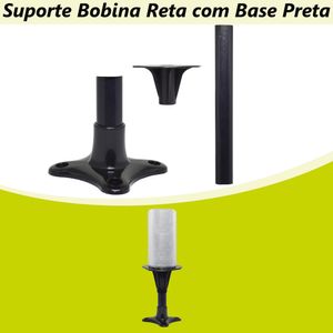 Suporte para Bobina de Sacos com Fundo Estrela com Base Preta (01UND)