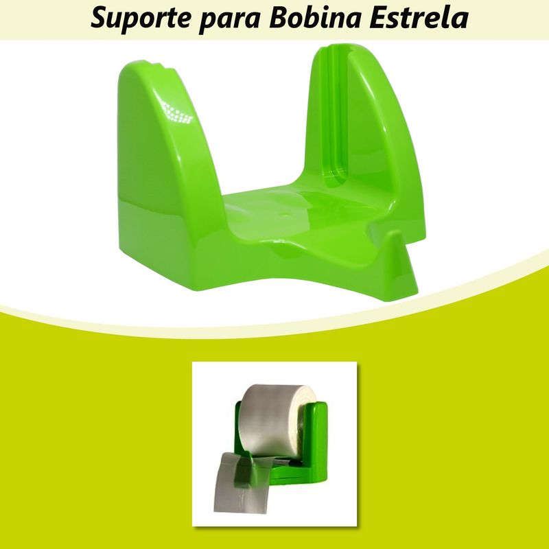 Suporte sem Base para Bobina de Sacos com Fundo Estrela na cor Verde (01UND)